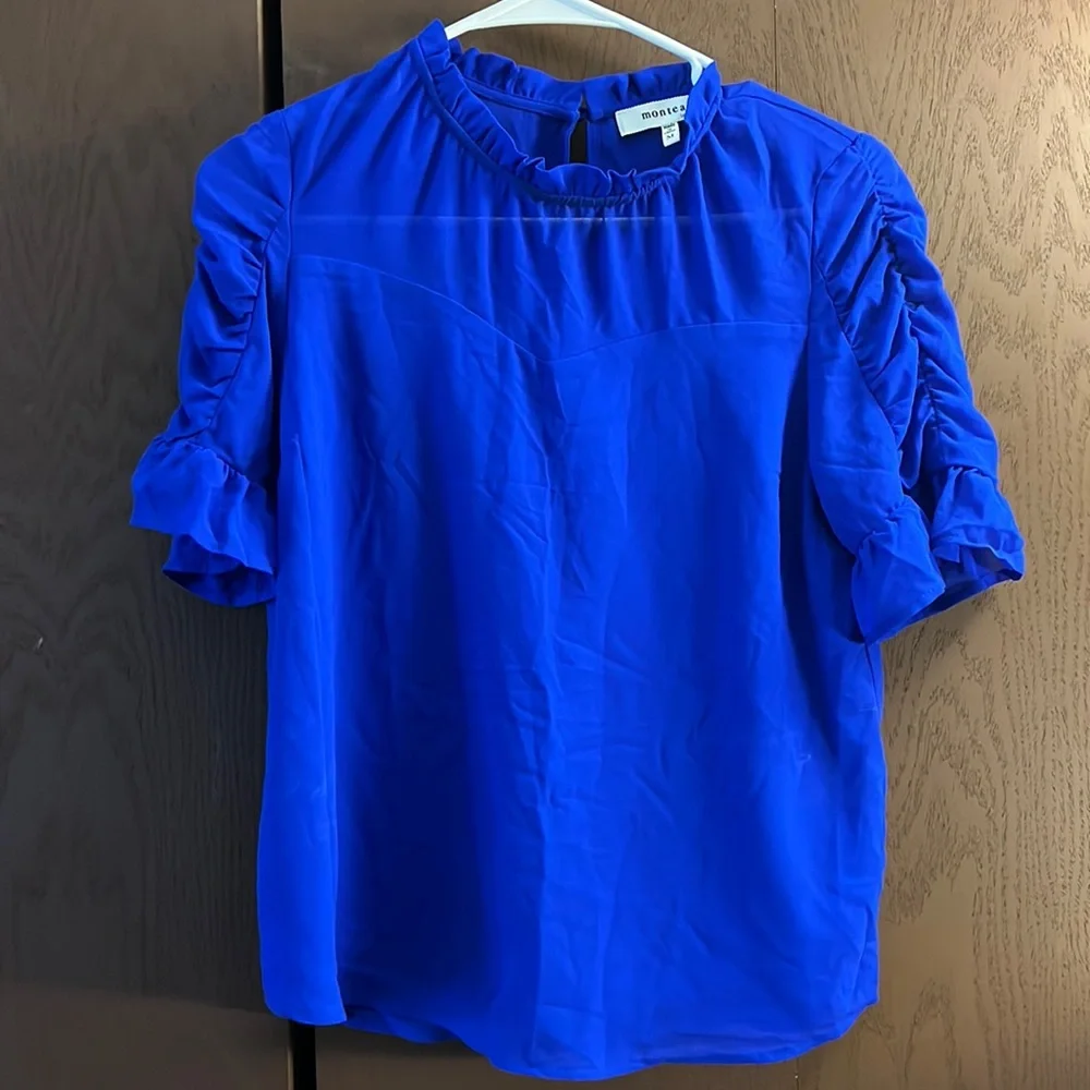 Womens blue blouse - Picture 1 of 8